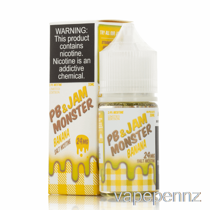 Banana - PB and Jam Monster Salts - 30mL 48mg VAPE NZ